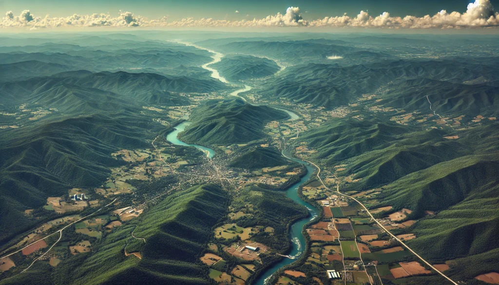 A view of the massive large acreages in the Madison County are of WNC.